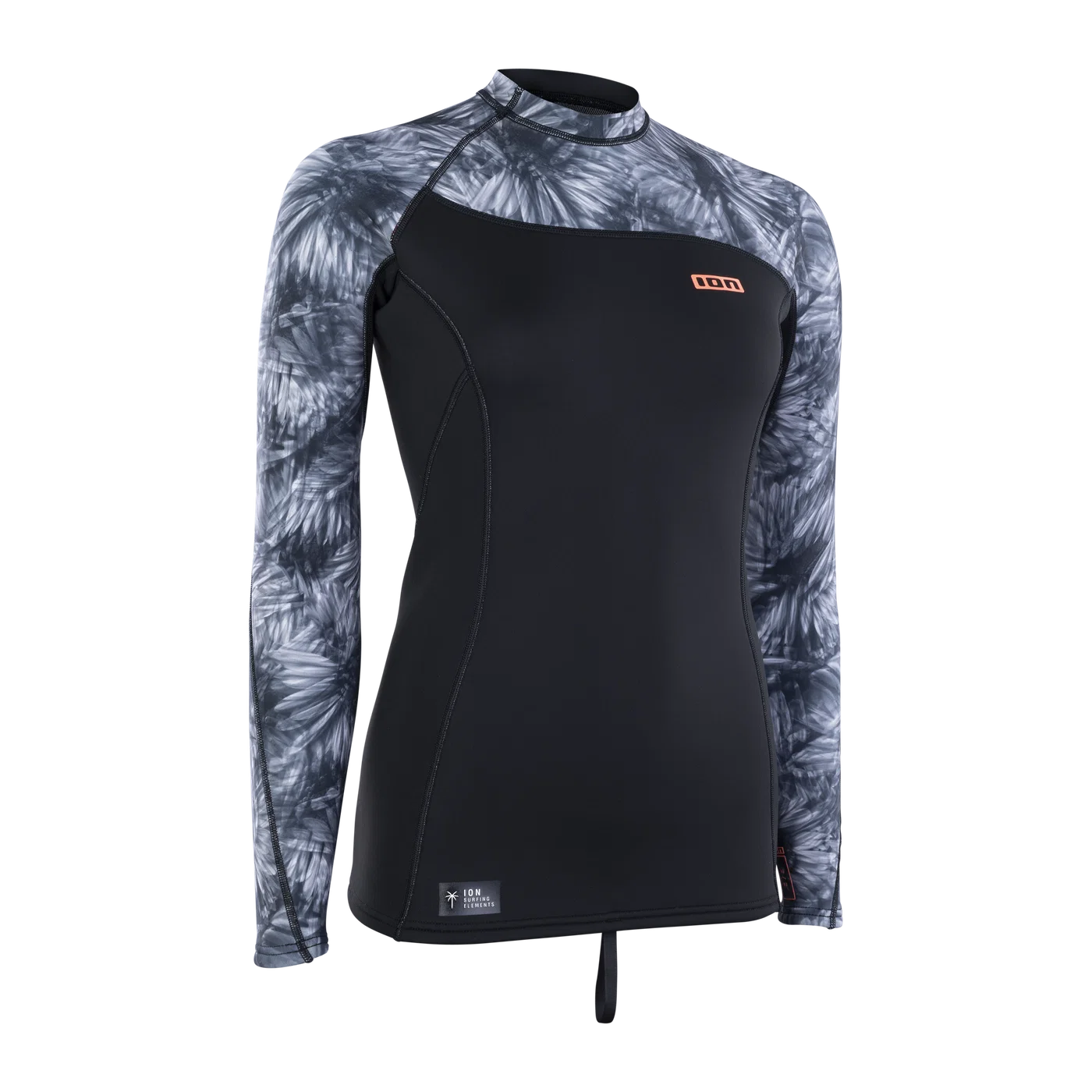 Neo Top 2/2 Longsleeve Women — Black flowers