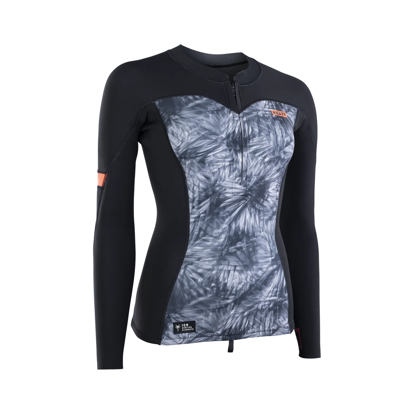 Neo Zip Top 1.5 Women — Black flowers