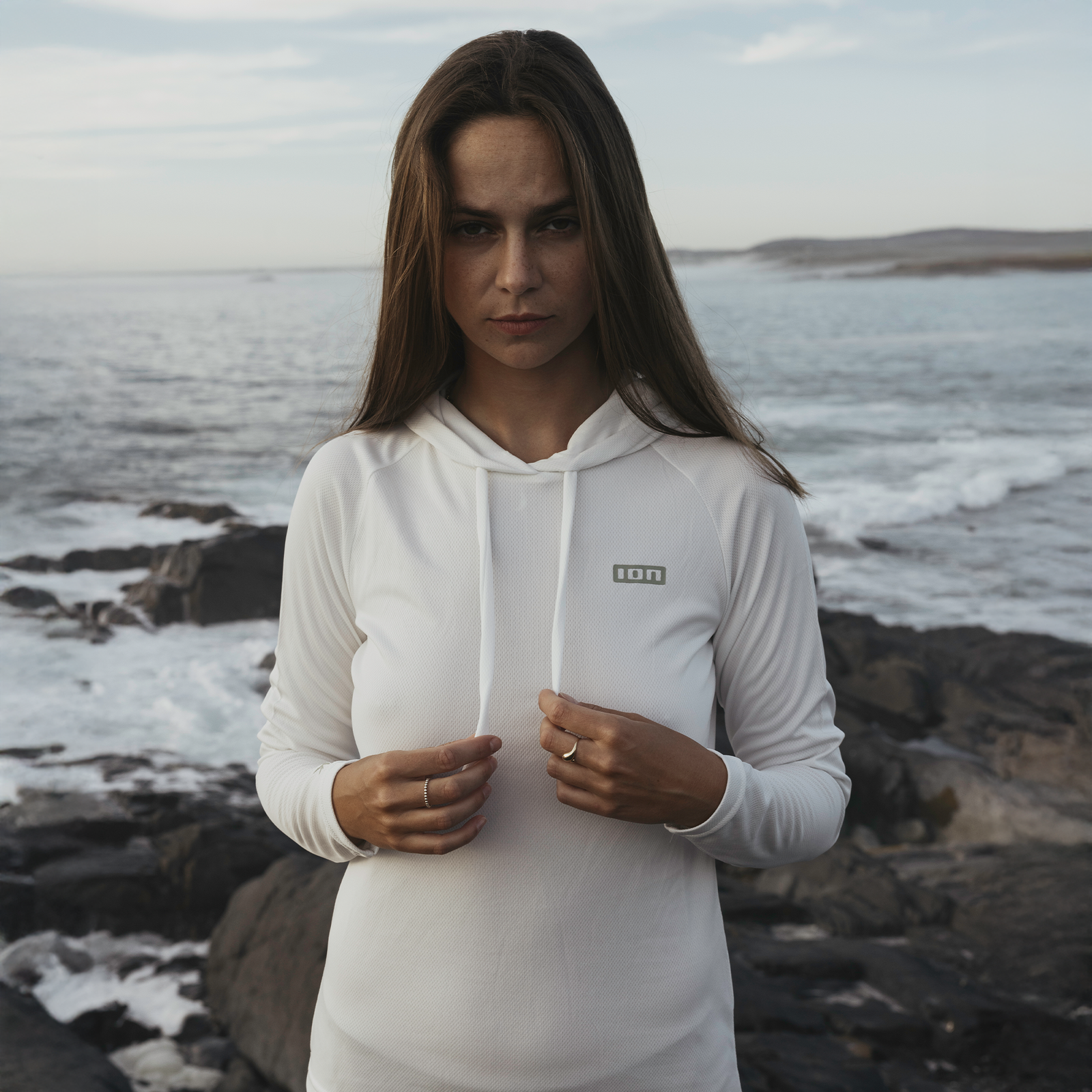【IONSEOUL】Square Printing Long Sleeve Hood 4JH581 48242-4263_IOW-