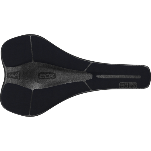 SQlab 6OX Infinergy ERGOWAVE active 2.1 Sattel in Schwarz, Draufsicht auf die Stufenform