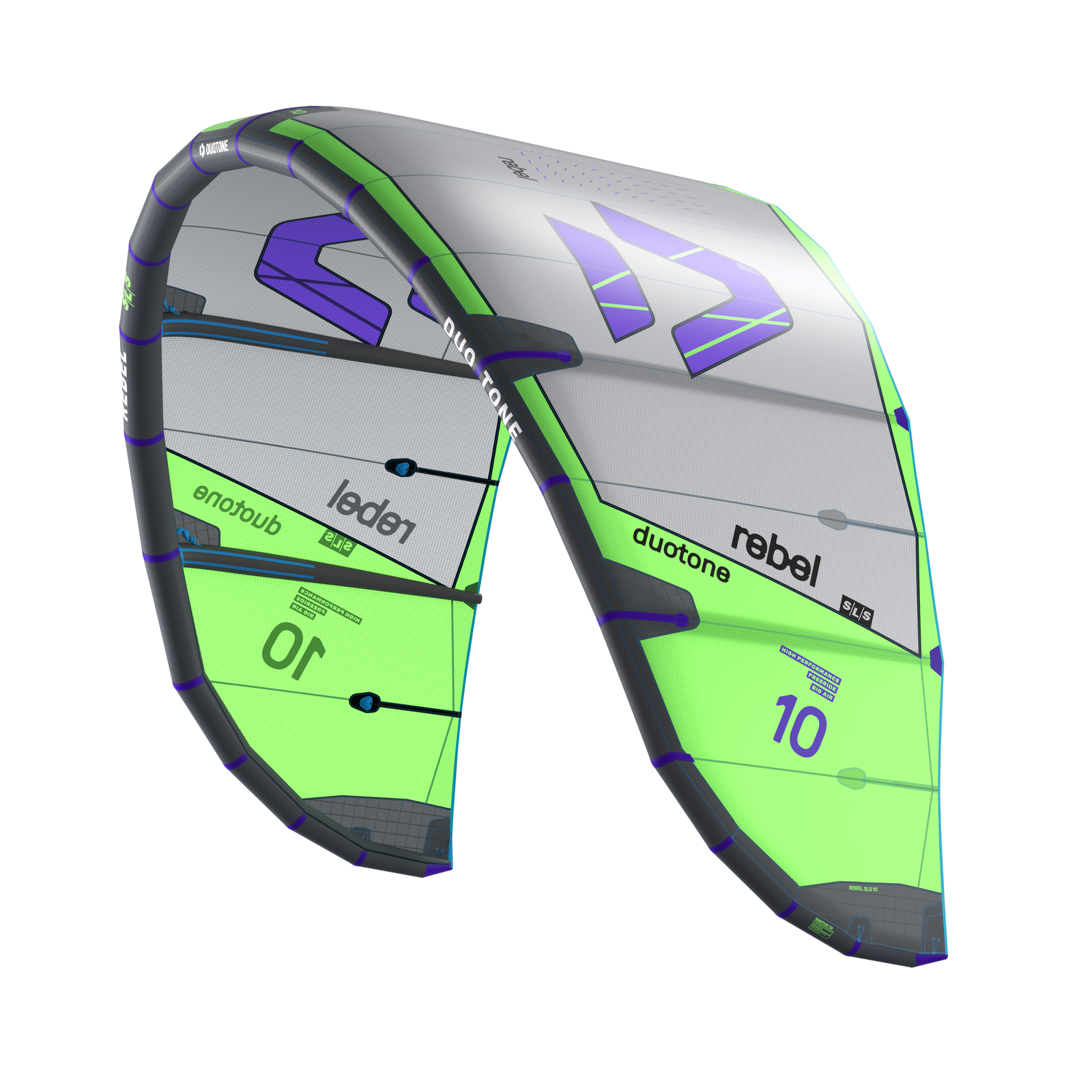 Duotone Kite Latawiec Rebel SLS 2027 C08:gray/light-lime