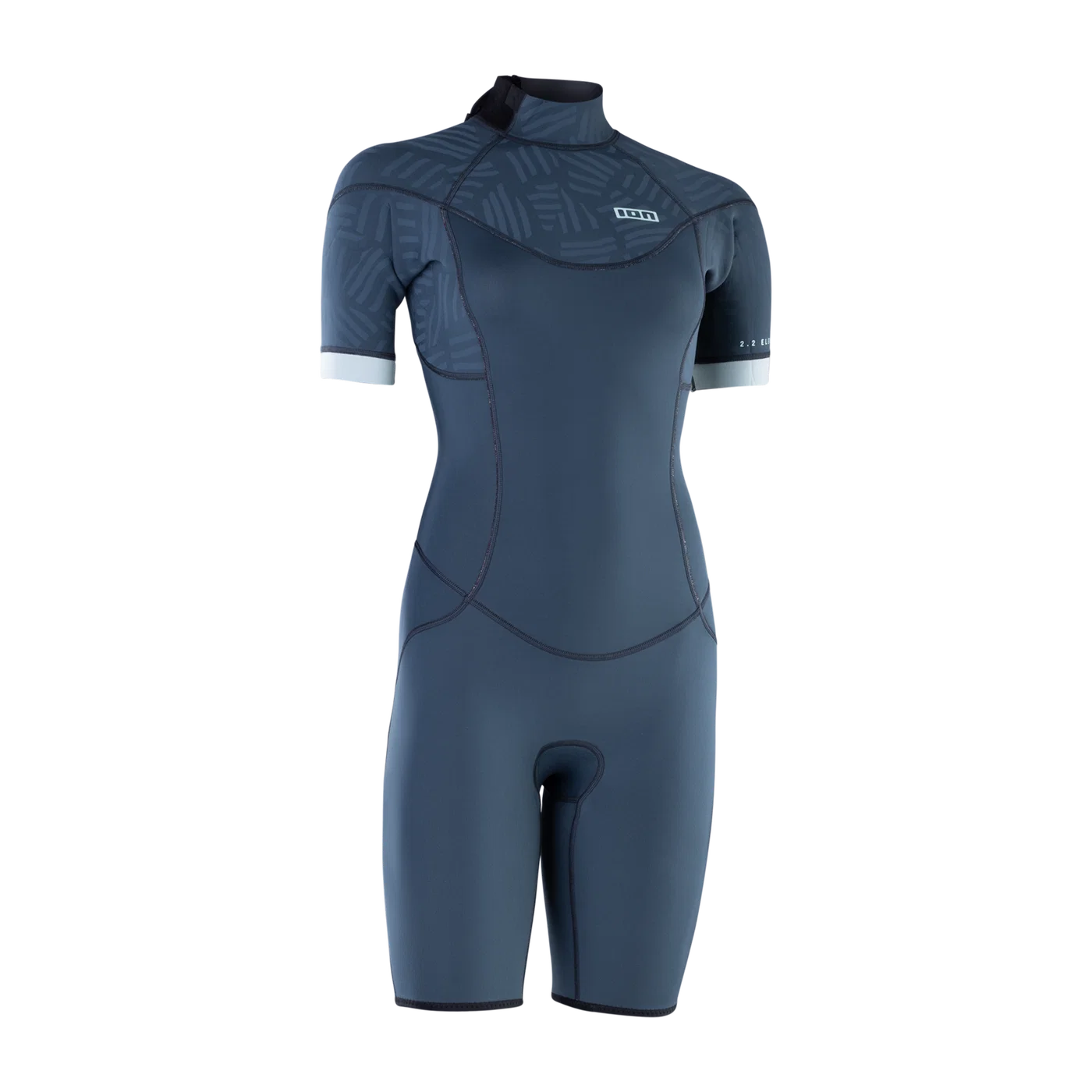 Element 2/2 Shorty Short Sleeve Back Zip Wetsuit Women — Steel blue