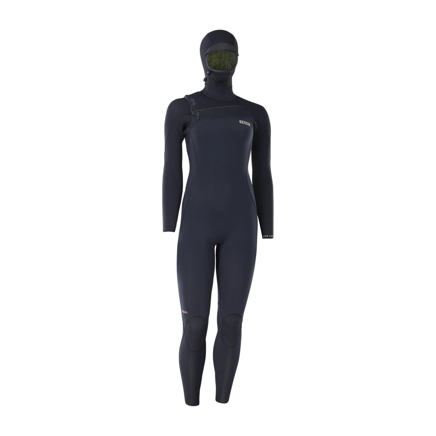 Amaze Amp 6/5 Hood Front Zip Wetsuit Women — Black